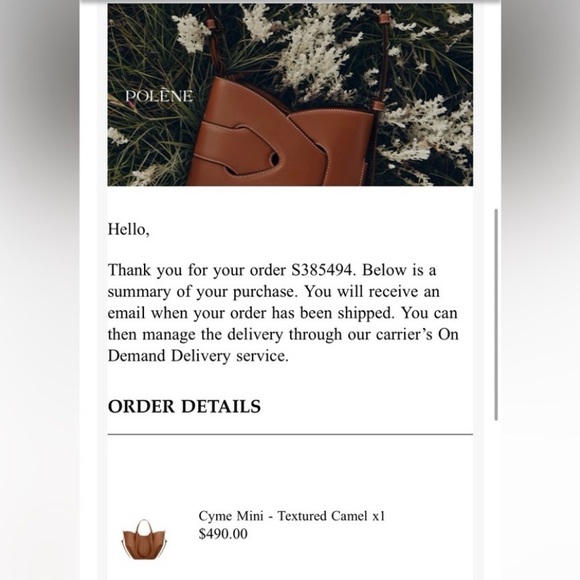 Polene Tan Leather Tote - Picture 6 of 6